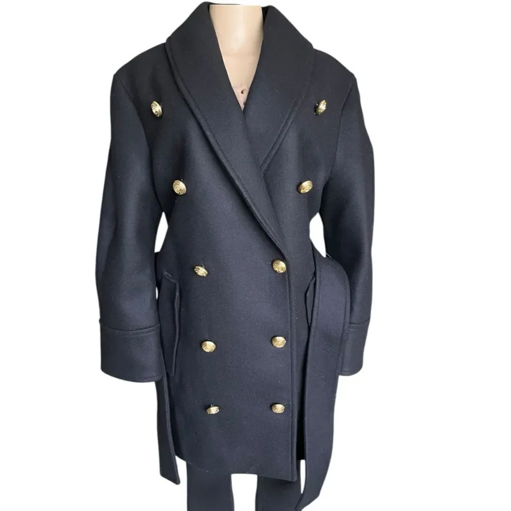 Authentic Balmain X H&M Collab wool blend Coat